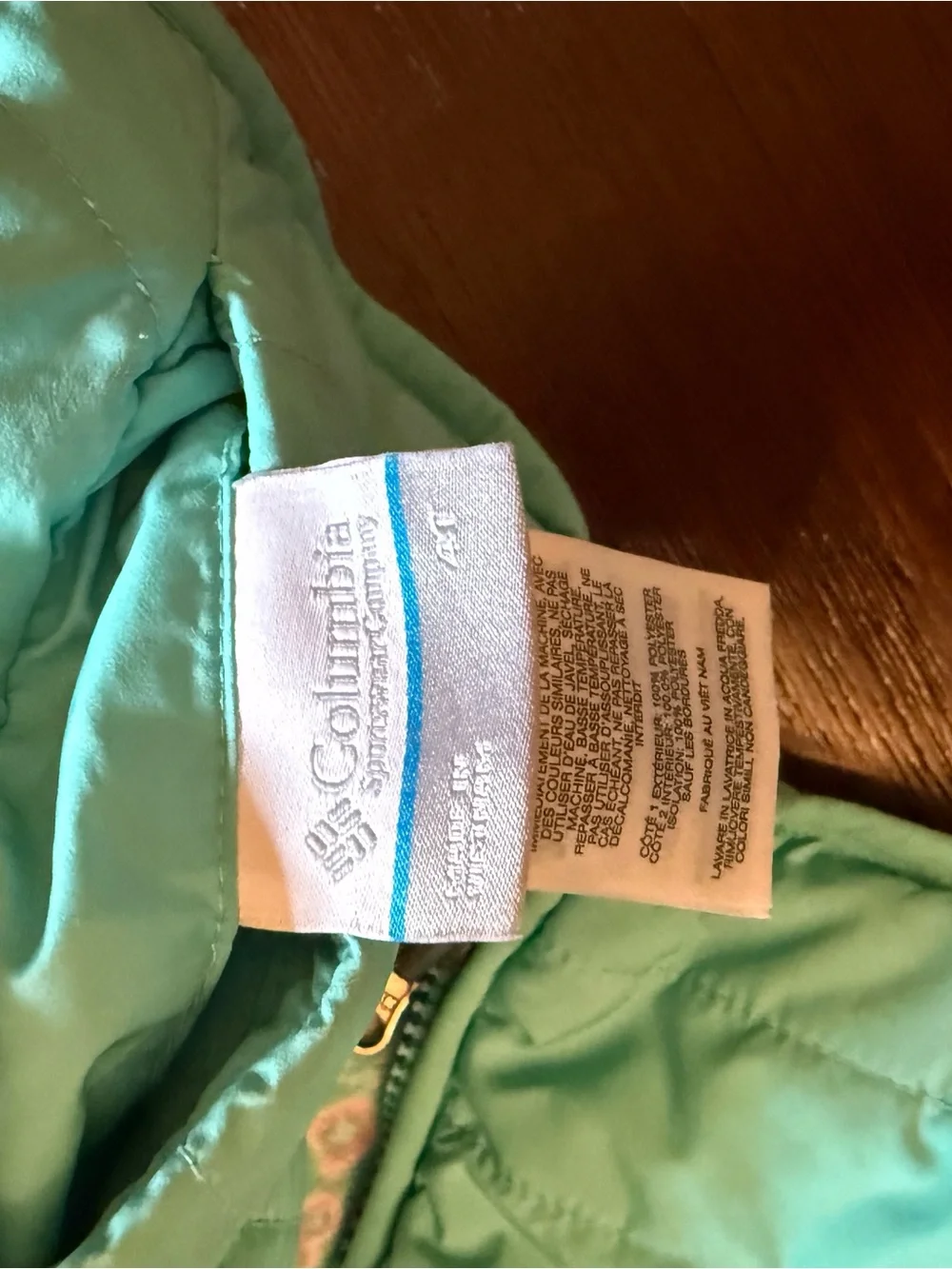 Columbia Girls Aqua Hooded Puffer Jacket